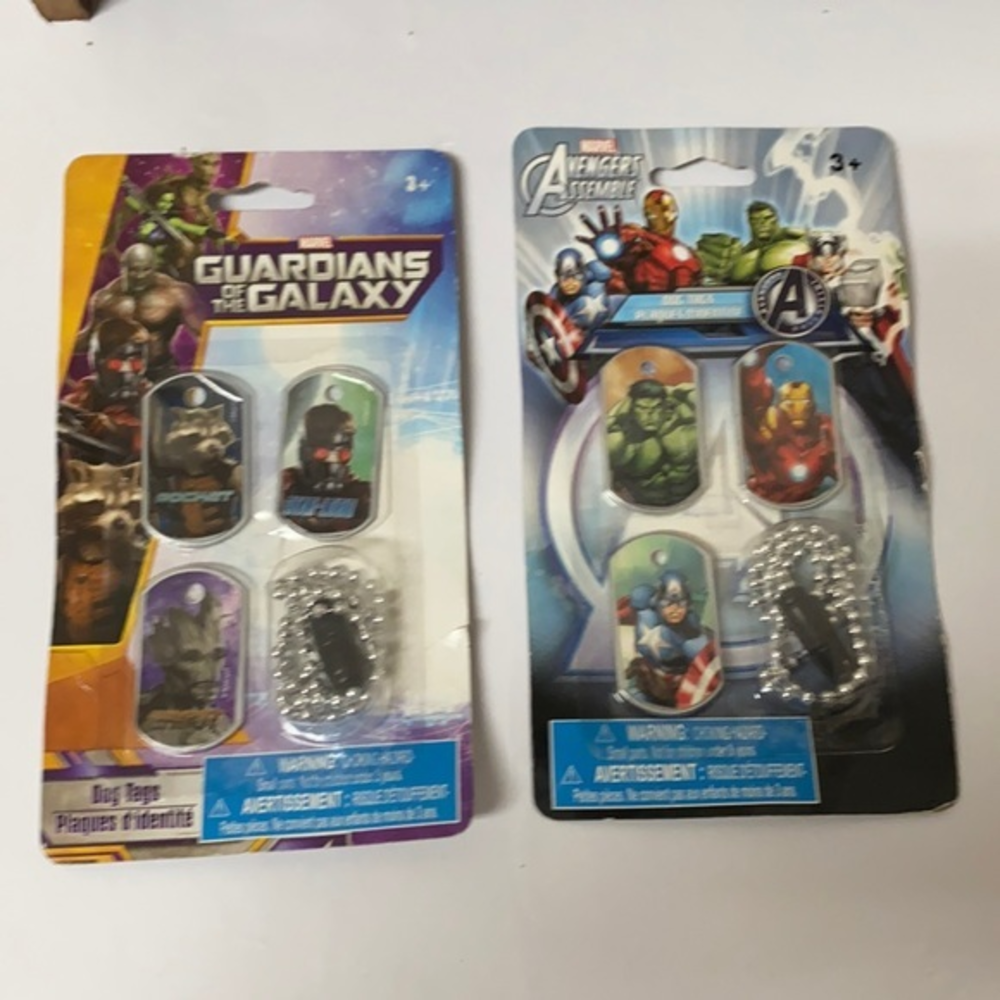 Marvel Dog tags set‎ of (2) 1-Guardians of the Galaxy 1- Avengers  (K-012)